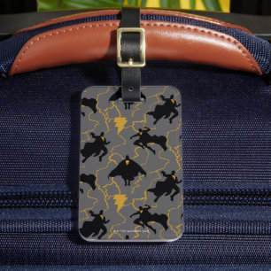 Étiquette À Bagage Motif de silhouette Black Adam Lightning