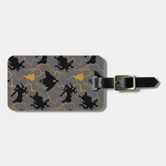 Étiquette À Bagage Motif de silhouette Black Adam Lightning (Devant horizontal)