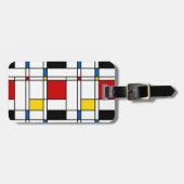 Étiquette À Bagage Motif de Stijl (Devant horizontal)