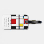 Étiquette À Bagage Motif de Stijl (Dos horizontal)