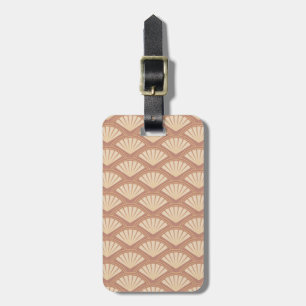 Étiquette À Bagage Motif de style Art déco en rose