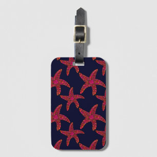 Étiquette À Bagage Motif de style d'étoiles de mer