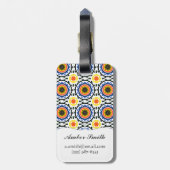 Étiquette À Bagage Motif de Suzani (Dos Vertical)