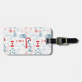 Étiquette À Bagage Motif de symboles du Canada | (Devant horizontal)