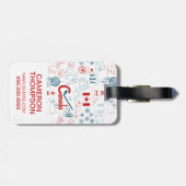 Étiquette À Bagage Motif de symboles du Canada | (Dos horizontal)