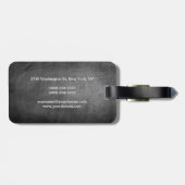 Étiquette À Bagage Motif de tableau de bord gris rouge (Dos horizontal)