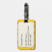 Étiquette À Bagage Motif de texture au fromage suisse (Dos Vertical)