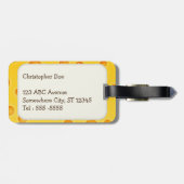 Étiquette À Bagage Motif de texture au fromage suisse (Dos horizontal)