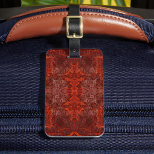 Étiquette À Bagage Motif de texture en acajou vintage