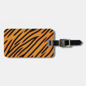 Étiquette À Bagage Motif de Tiger Stripe (Devant horizontal)