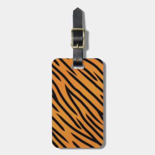 Étiquette À Bagage Motif de Tiger Stripe