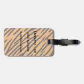 Étiquette À Bagage Motif de Tiger Stripe (Dos horizontal)