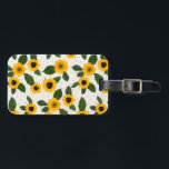 Étiquette À Bagage Motif de tournesol lumineux<br><div class="desc">Fleur de soleil brillante</div>