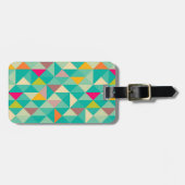 Étiquette À Bagage Motif de triangles (Devant horizontal)