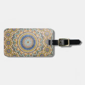 Étiquette À Bagage motif de tuiles géométriques, Maroc (Devant horizontal)