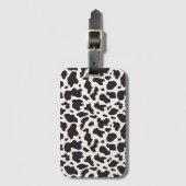 Étiquette À Bagage Motif de vache noir et blanc Imprimer (Devant Vertical)