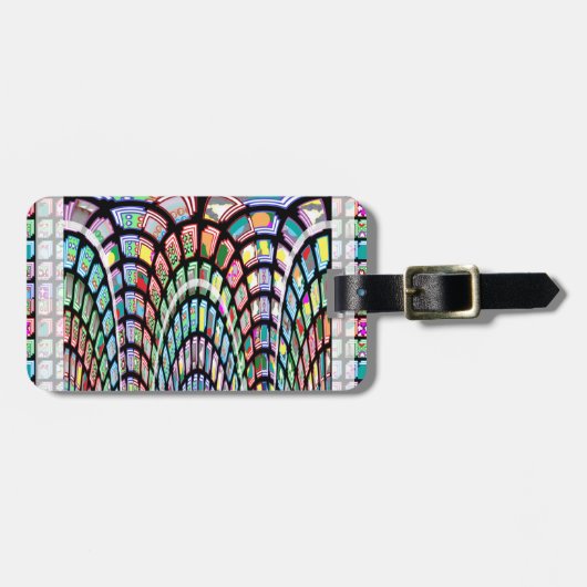 Étiquette À Bagage Motif de vague abstrait miniature de FineArt sur (Devant horizontal)