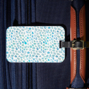 Étiquette À Bagage Motif de verre de mer nautique côtier