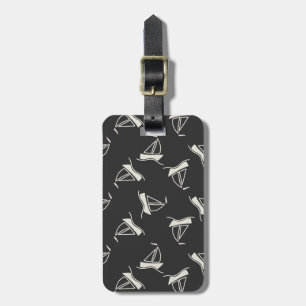 Étiquette À Bagage Motif de voilier de griffonnage