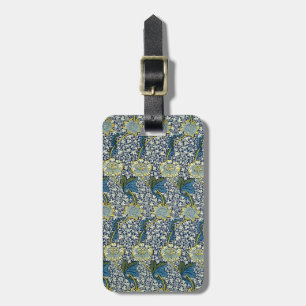 Étiquette À Bagage Motif de William Morris Kennet (bleu)