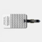 Étiquette À Bagage Motif de zigzag géométrique de photo faite sur (Dos horizontal)