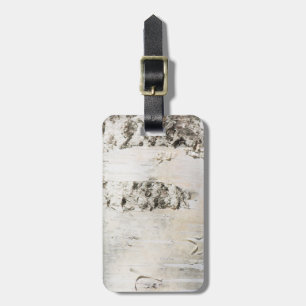 Étiquette À Bagage Motif d'écorce de bouleau