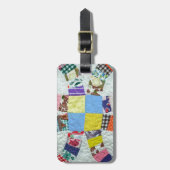 Étiquette À Bagage Motif d'édredon (Devant Vertical)