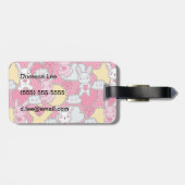 Étiquette À Bagage Motif d'enfant de Kawaii avec des griffonnages (Dos horizontal)