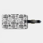 Étiquette À Bagage Motif d'équipements et accessoires de tennis moder (Dos horizontal)