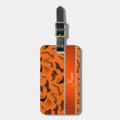 Étiquette À Bagage Motif des chaussures des femmes oranges nommées (Devant Vertical)
