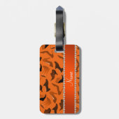 Étiquette À Bagage Motif des chaussures des femmes oranges nommées (Dos Vertical)