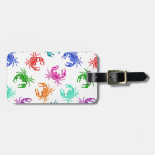 Étiquette À Bagage Motif des crabes (Devant horizontal)