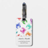 Étiquette À Bagage Motif des crabes (Dos Vertical)