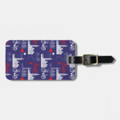 Étiquette À Bagage Motif des monuments de Londres (Devant horizontal)