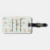 Étiquette À Bagage Motif Des Outils De Cuisine (Dos horizontal)