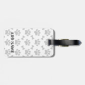 Étiquette À Bagage Motif Des Pâtes Et Des Os Gris (Dos horizontal)