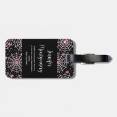 Étiquette À Bagage Motif des toiles d'Halloween et araignées (Dos horizontal)