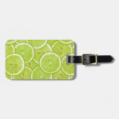 Étiquette À Bagage Motif Des Tranches De Chaux Vertes (Devant horizontal)