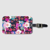 Étiquette À Bagage Motif des visages des femmes multiculturelles, vot (Devant Horizontal)