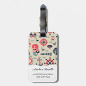 Étiquette À Bagage Motif d'espèce marine (Dos Vertical)