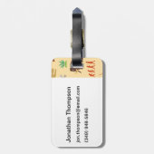 Étiquette À Bagage Motif d'évolution (Dos Vertical)