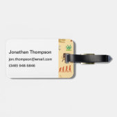 Étiquette À Bagage Motif d'évolution (Dos horizontal)