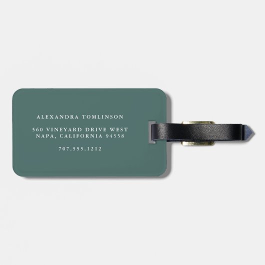 Étiquette À Bagage Motif d'Hibiscus (Dos horizontal)