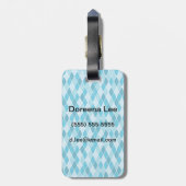 Étiquette À Bagage Motif d'hiver de harlequin (Dos Vertical)