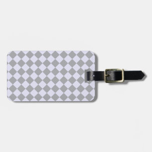 Étiquette À Bagage Motif diamant en gris et lavande