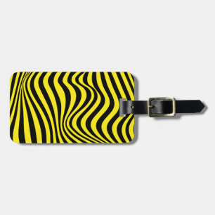 Étiquette À Bagage Motif d'illusion optique vague