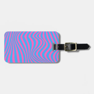 Étiquette À Bagage Motif d'illusion optique vague