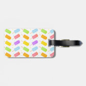 Étiquette À Bagage Motif d'image de couleur d'aquarelle assistée (Dos horizontal)