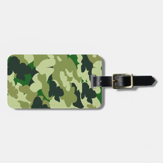 Étiquette À Bagage motif d'impression de camouflage (Devant horizontal)