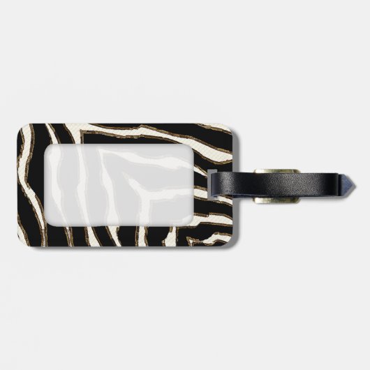 Étiquette À Bagage Motif d'impression personnalisé en gras Zebra (Dos horizontal)